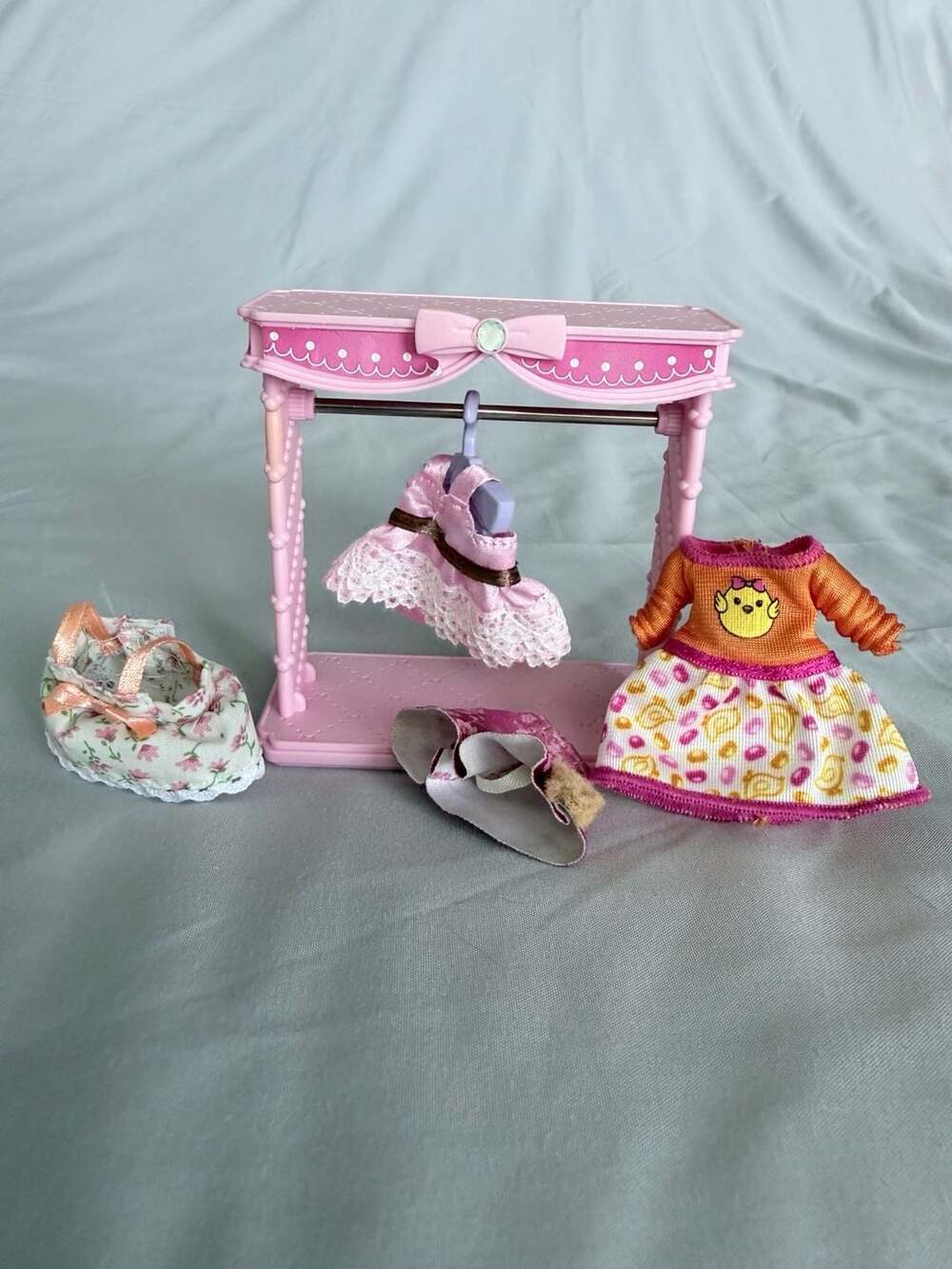 Calico Critters Dressing Area Clothes Rack With Dresses
